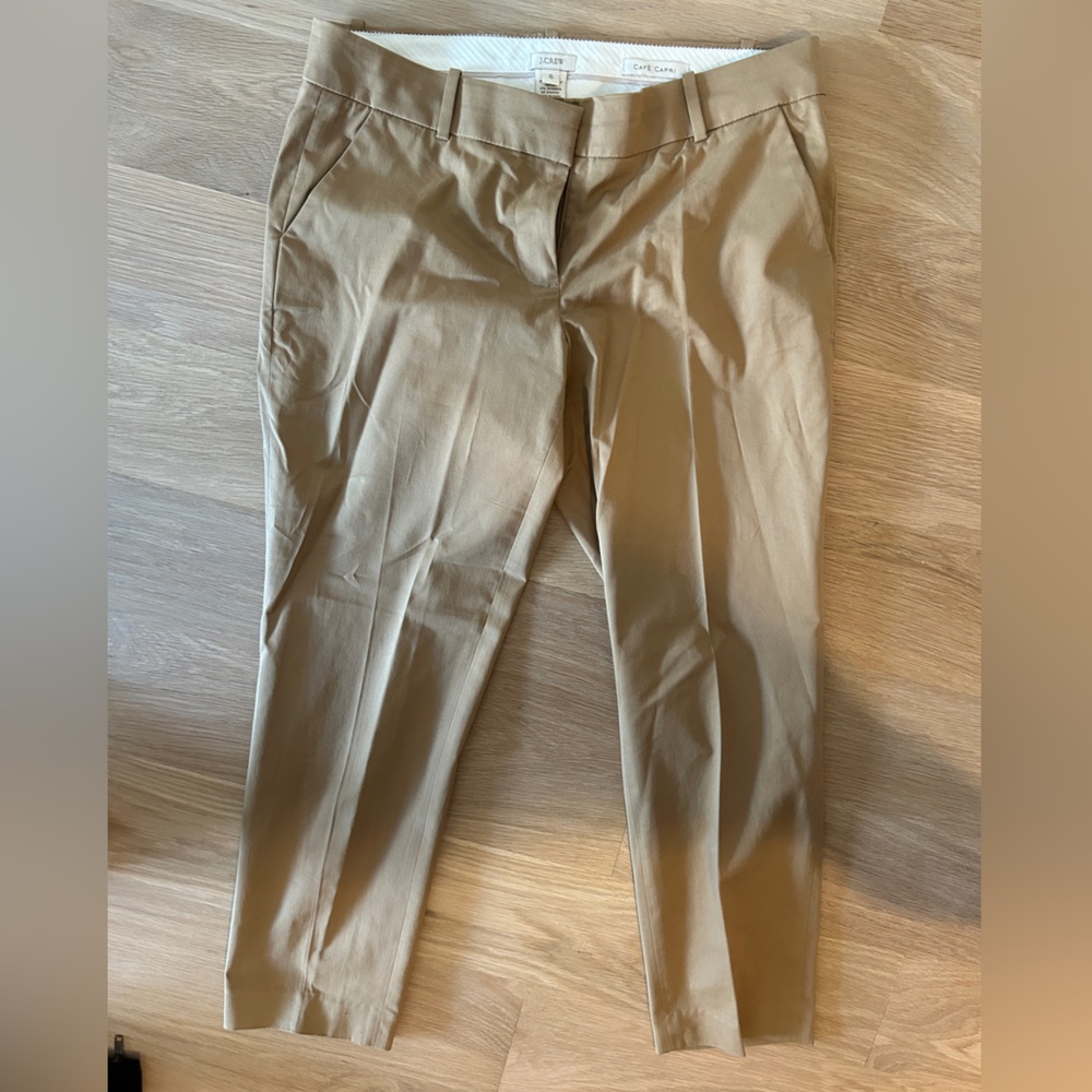 JCrew Khaki Long Capri Pant